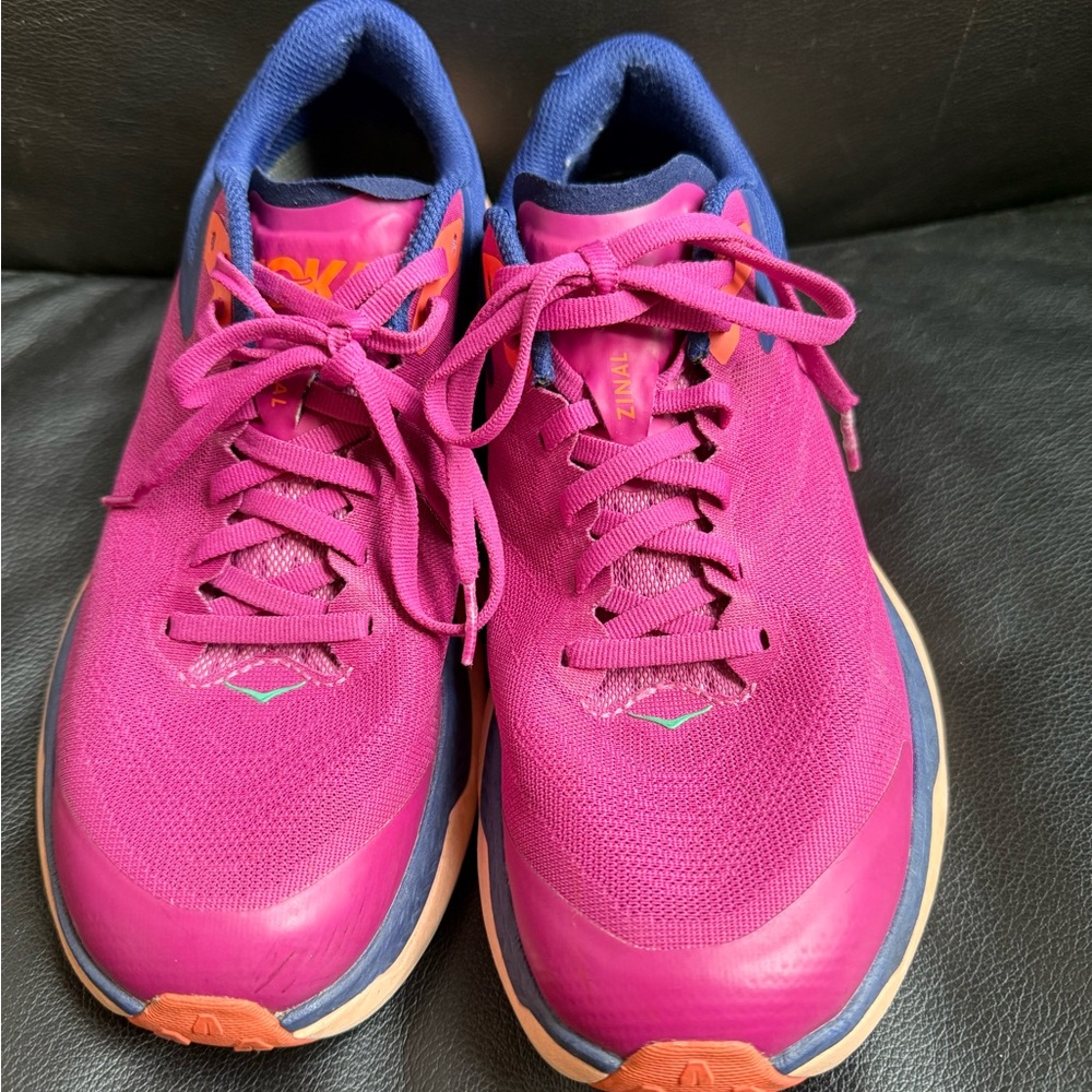 Hoka One One Women's Vibrant Pink and Navy Sneakers